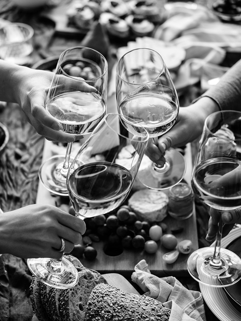 Cheersing at a Dinner Party